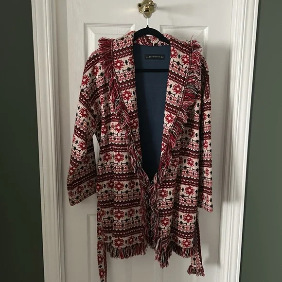 Zara Belted Sweater Jacket - Picture 3 of 5